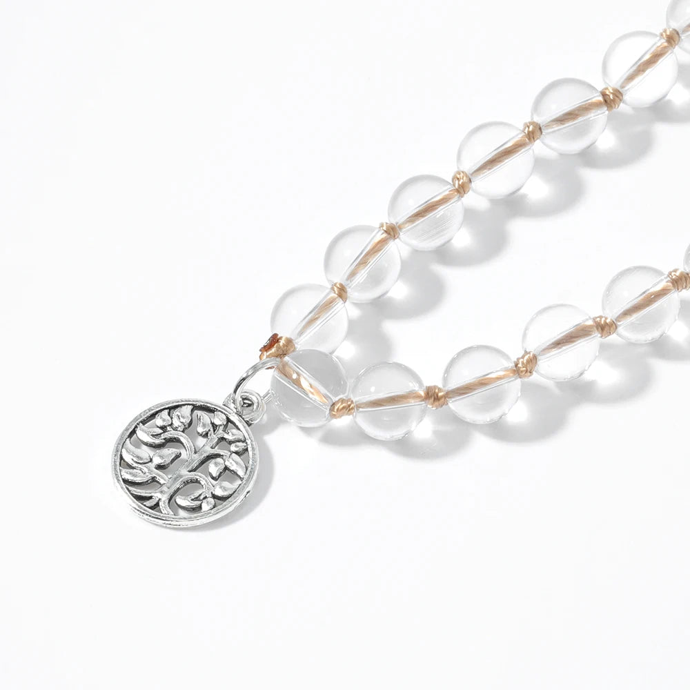 Crystal Mala Necklace – 108 Beads | Meditation, Prayer & Yoga Mala