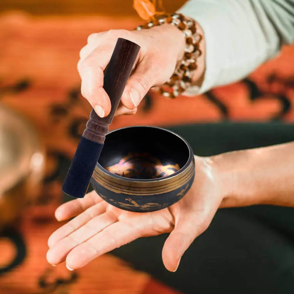 Tibetan Singing Bowl Set – Lotus Design | Meditation, Yoga, Chakra Healing & Relaxation