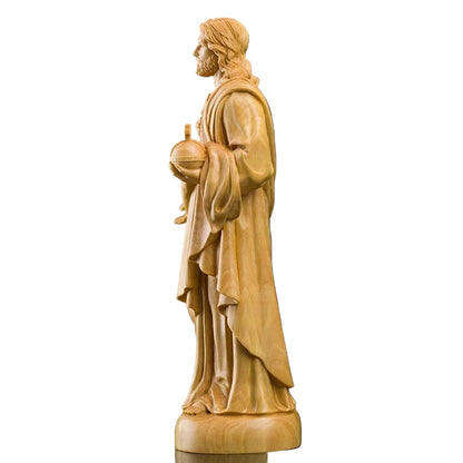 Jesus Statue Home Decor – Hand-Carved Wood + Spiritual Elegance for Living Spaces