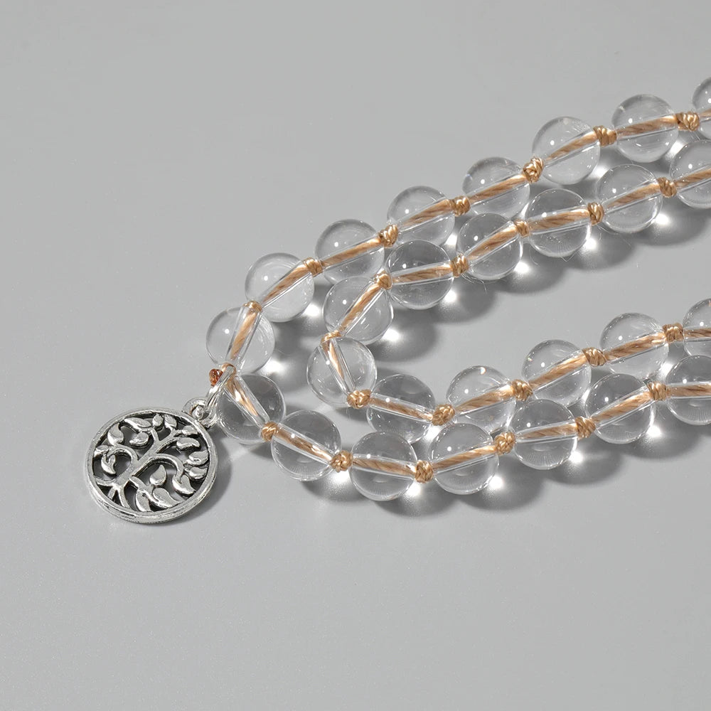 Crystal Mala Necklace – 108 Beads | Meditation, Prayer & Yoga Mala
