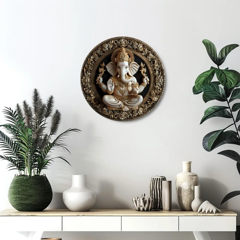 Lord Ganesha Wall Art – Remover of Obstacles | Sacred Hindu Home Decor