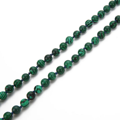 Handmade Green Malachite Mala Necklace – 108 Beads