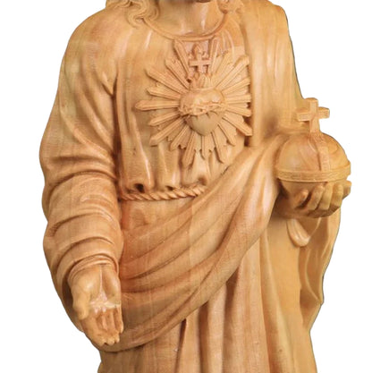 Jesus Statue Home Decor – Hand-Carved Wood + Spiritual Elegance for Living Spaces