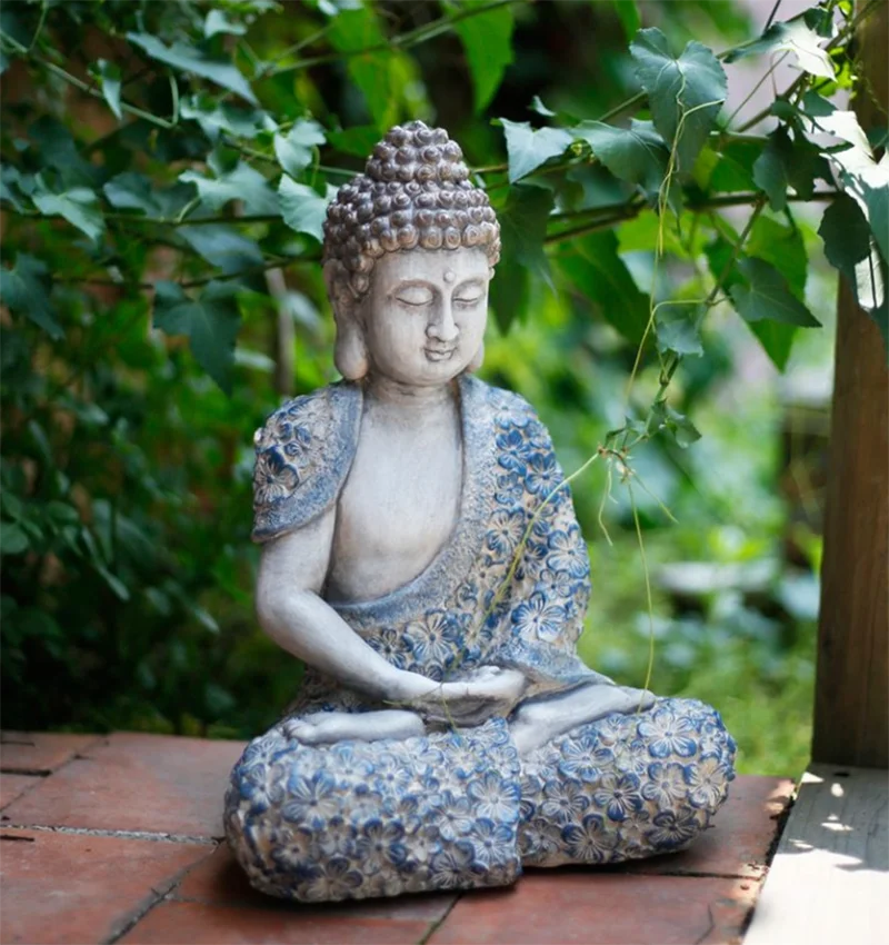 Chinese Zen Buddha Statue – Cement Garden & Balcony Décor