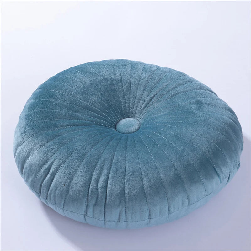 Round Pouf Meditation Cushion – 35cm Soft Tatami Cushion for Sofa, Bed & Floor