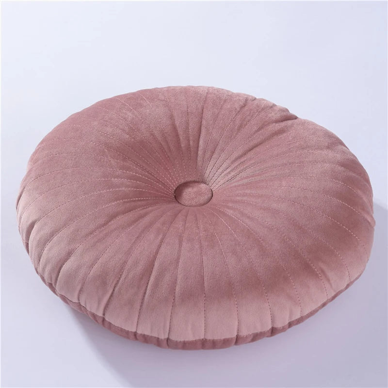 Round Pouf Meditation Cushion – 35cm Soft Tatami Cushion for Sofa, Bed & Floor