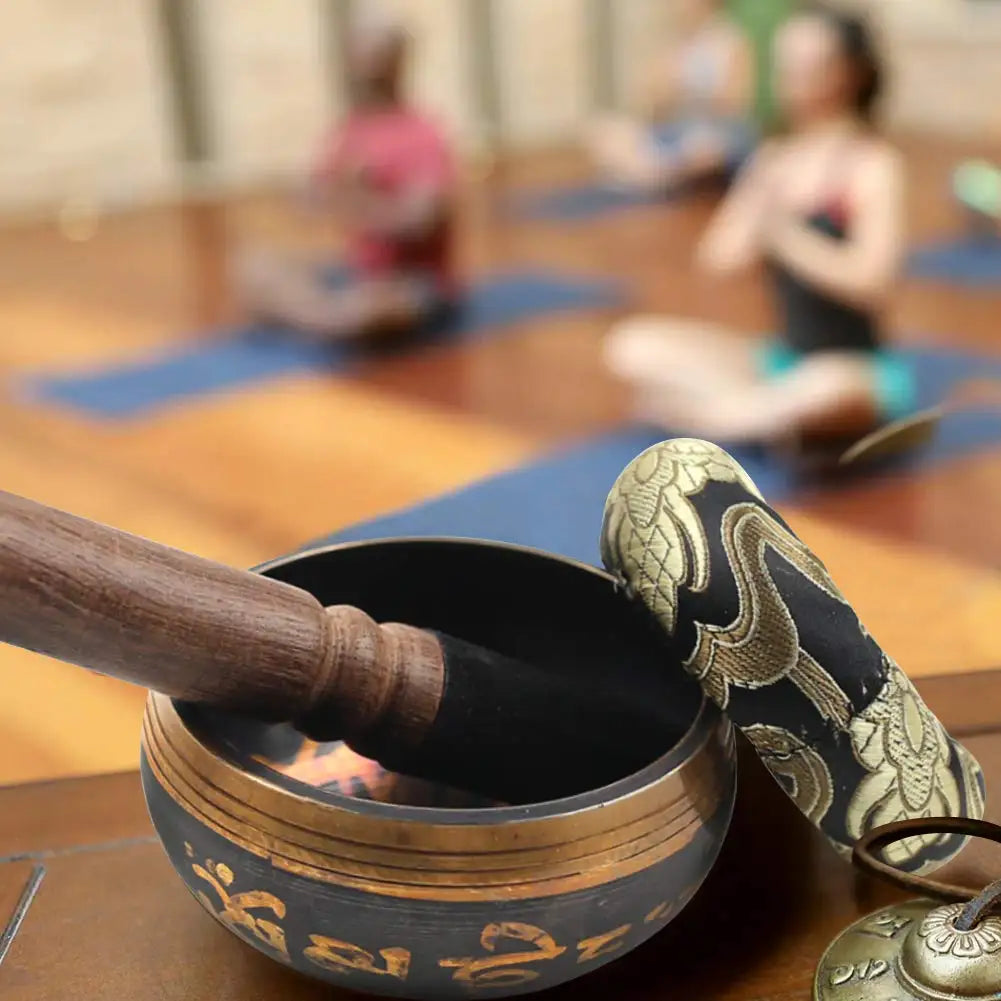 Tibetan Singing Bowl Set – Lotus Design | Meditation, Yoga, Chakra Healing & Relaxation