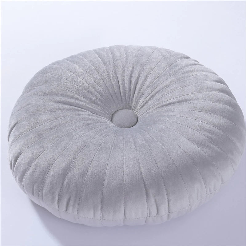 Round Pouf Meditation Cushion – 35cm Soft Tatami Cushion for Sofa, Bed & Floor