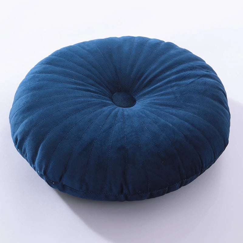 Round Pouf Meditation Cushion – 35cm Soft Tatami Cushion for Sofa, Bed & Floor