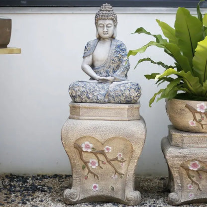 Chinese Zen Buddha Statue – Cement Garden & Balcony Décor