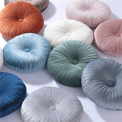 Round Pouf Meditation Cushion – 35cm Soft Tatami Cushion for Sofa, Bed & Floor
