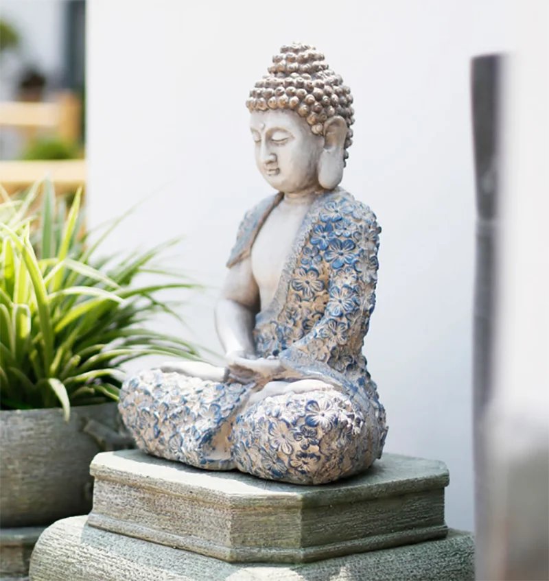 Chinese Zen Buddha Statue – Cement Garden & Balcony Décor