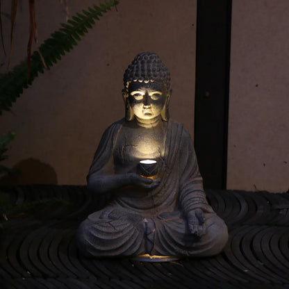 Solar-Powered Buddha Statue – Zen Garden Light for Peace & Serenity